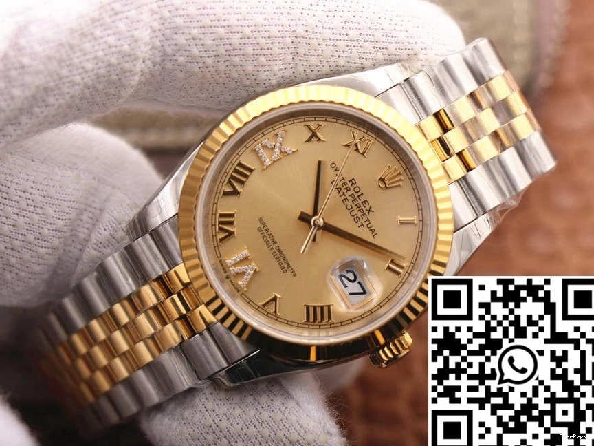 Diamond Dial Datejust 126233 Factory Rolex Gold EW 0101